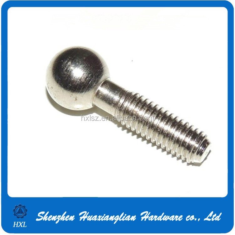 Custom Precision Ball Head Screw M6 Stainless Steel Joint Round Ball Head Bolt